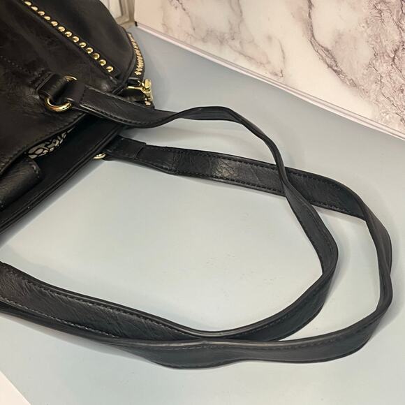 INC International Concepts Black Tote Bag w/ Gold Studs - Picture 12 of 14